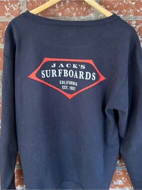 Jack's Surfboards Women's Navy Vintage Logo Sweatshirt